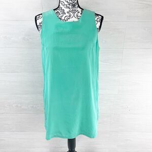 Amanda Uprichard Mint Silk Tank Shift Midi Dress